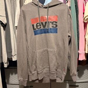 Levi's Gray Hoodie with Red and Blue Logo